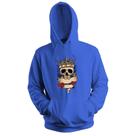 Blusa de Frio Moletom flanelado com Capuz Estampa Digital Unissex Envio Imediato Caveira Coroada