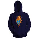 Blusa de Frio Moletom flanelado com Capuz Estampa Digital Unissex Envio Imediato Caveira de Fogo