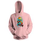 Blusa de Frio Moletom Flanelado com Capuz Estampa Digital Unissex Envio Imediato Mulher Azul Formosa
