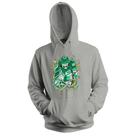 Blusa de Frio Moletom flanelado com Capuz Estampa Digital Unissex Envio Imediato Samurai Japonês Verde