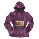 Blusa De Frio Moletom Menina Veludo Estilosa Fechada Capuz