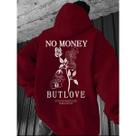 Blusa De Frio Moletom Unissex Canguru Com Capuz Moderno StreetWear Masculino No Money But Love Estiloso Feminino
