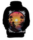 Blusa de Frio Pesca Esportiva Pôr do Sol Peixes 16