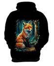 Blusa de Frio Raposa na Floresta Fofa Desenhada 3