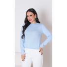 Blusa de Inverno Lisa em Modal Premium Manga Comprida Suéter Moda Trico Outono Inverno
