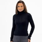 Blusa de Lã Blue Rose Básica Gola Alta Feminina