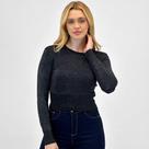 Blusa de Lã Blue Rose com Fio Lurex Feminina