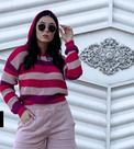 Blusa de lâ com capuz