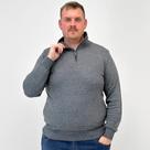 Blusa de Lã Delkor Plus Size com Zíper Masculina