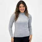 Blusa de Lã Dyordhana Gola Alta Texturizada Feminina Blusa de Lã Dyordhana Gola Alta Texturizada Feminina