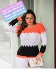 Blusa de lã grossa feminina Blusa de lã grossa feminina