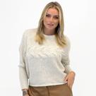 Blusa de Lã Via Tricot Manga Morcego Feminina