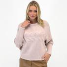 Blusa de Lã Via Tricot Manga Morcego Feminina