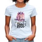 Blusa de leão camiseta filha do Rei babylook feminina plus size evangélica frases cristãs