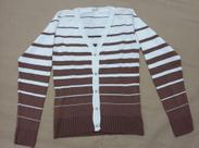 Blusa de linha listrada feminina 529