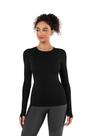 Blusa de manga comprida resistente Fanka Powerband Feminina preta Blusa de manga comprida resistente Fanka Powerband Feminina preta