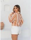 Blusa De Manga Longa Listrada