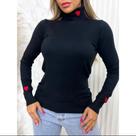 Blusa de modal GOLA ALTA inverno quentinha macia e acolhedora com detalhe de coração