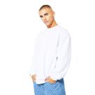 Blusa de Moletom Branco Masculino Gola Careca Flanelado