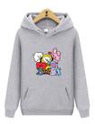 Blusa de Moletom Canguru BTS Mascotes BT21 Kpop III Blusa de Moletom Canguru BTS Mascotes BT21 Kpop III