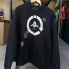 Blusa de moletom canguru fechado lrg overground research preto tm p