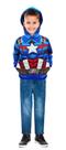 Blusa De Moletom Com Capuz Capitão America Vingadores