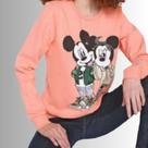 Blusa de Moletom Flanelada Fechada Cativa Disney Mickey & Minnie
