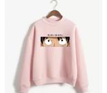 Blusa De Moletom Gola Redonda Anime One Piece Luffy Olhos