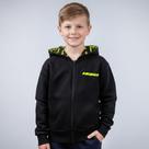 Blusa de Moletom HGMR Infantil Aberto com Zíper Preto e Amarelo