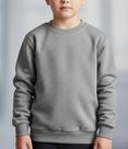 Blusa de Moletom Infantil Flanelado Cinza Punho Basico 4 A 8 dia a dia Frio Inverno Uniforme Escolar Menino Menina Macio Presente Baby Deluxe