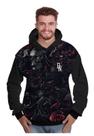 Blusa de Moletom Skull Flowers Cemitério de Caveiras com Flores