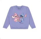 Blusa de Moletom Stitch Blusão Agasalho Básico Disney Malwee