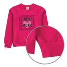 Blusa de Moletom Tamanho 6 8 12 Meninas Estampado Music cor Cinza - Malwee Kids Blusa de Moletom Tamanho 6 8 12 Meninas Estampado Music cor Cinza - Malwee Kids