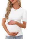 Blusa de trabalho para maternidade MARI GABRIEL, branca, GG