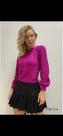 Blusa de trico trabalhada rosa M