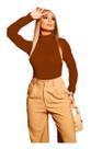 Blusa de Tricot Cacharrel Gola Alta Grossa Outono Inverno