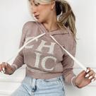 Blusa de Tricot com capuz
