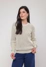 Blusa de Tricot em Fio Botonê Marfim Salvatore