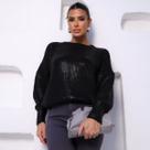 Blusa De Tricot Manga Longa Com Foil Feminina Revanche Palência