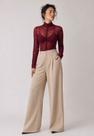 Blusa de Tule Gola Alta Franzida Vinho Salvatore