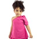 Blusa de um Ombro só estampa Lisa de Viscose Blusa de um Ombro só estampa Lisa de Viscose