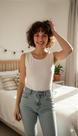 Blusa de Viscolycra Premium Tina - Tamanho Único até 38 - Cor Off