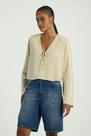 Blusa Decote V Amarracao Aveia My Place