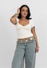 Blusa Decote V Off White