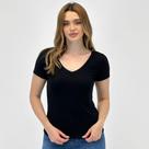 Blusa Doce Trama T-shirt Lisa Manga Curta Feminina
