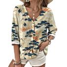 Blusa domirica Boho Animals Dressy para mulheres tamanho grande 2025