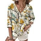 Blusa domirica Boho Bird Dressy para mulheres tamanho grande 2025