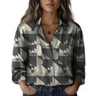 Blusa Domirica Business Shirts Feminina Plus Size Floral 5GG