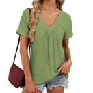 Blusa domirica Floral Japonesa Estilo Japonês com Decote em V Feminina M Verde