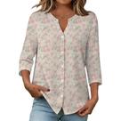 Blusa Domirica, folgada, casual, com estampa floral, para mulheres, 2GG
